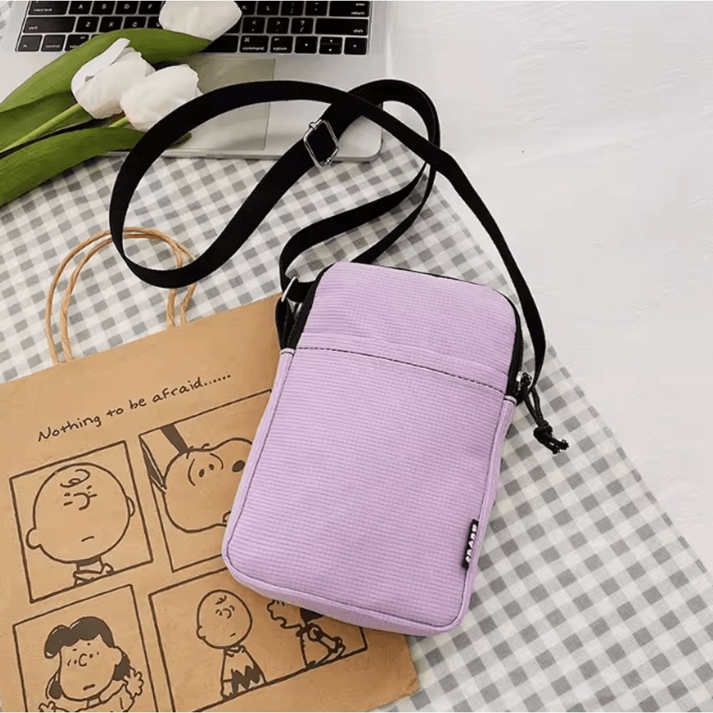 Mini Phone Pouch Lightweight Canvas Crossbody Small Shoulder Tote Bag 7