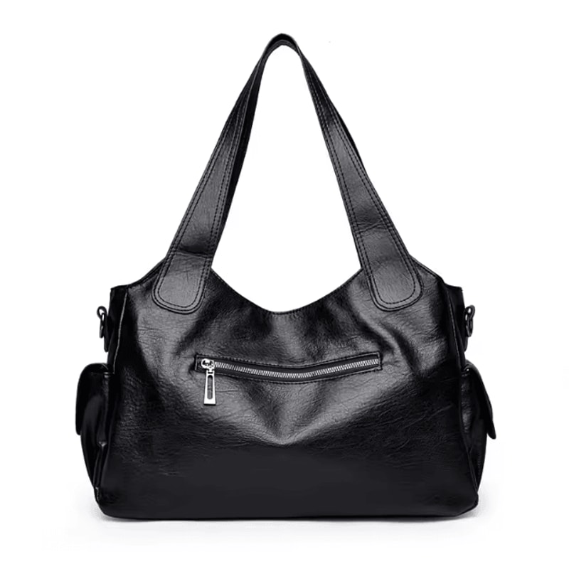 PU Shoulder Bag For Women Daily Commuter Handbag Zipper Closure Everyday Tote 1