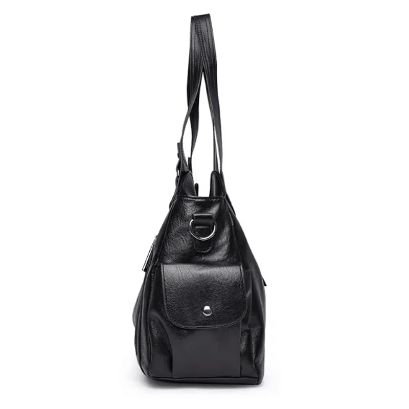 PU Shoulder Bag For Women Daily Commuter Handbag Zipper Closure Everyday Tote 2