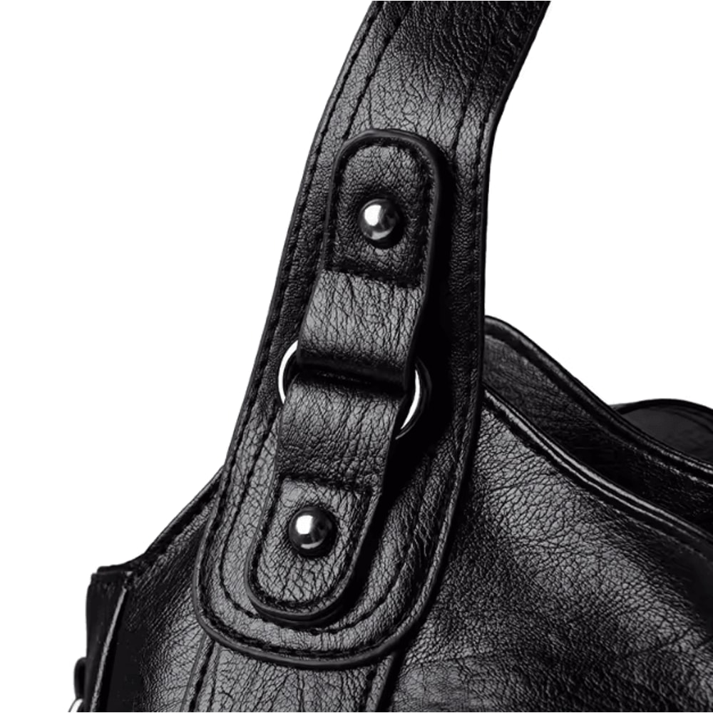 PU Shoulder Bag For Women Daily Commuter Handbag Zipper Closure Everyday Tote 3