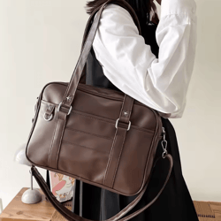 japanese style jk shoulder bag pu leather crossbody everyday casual handbag