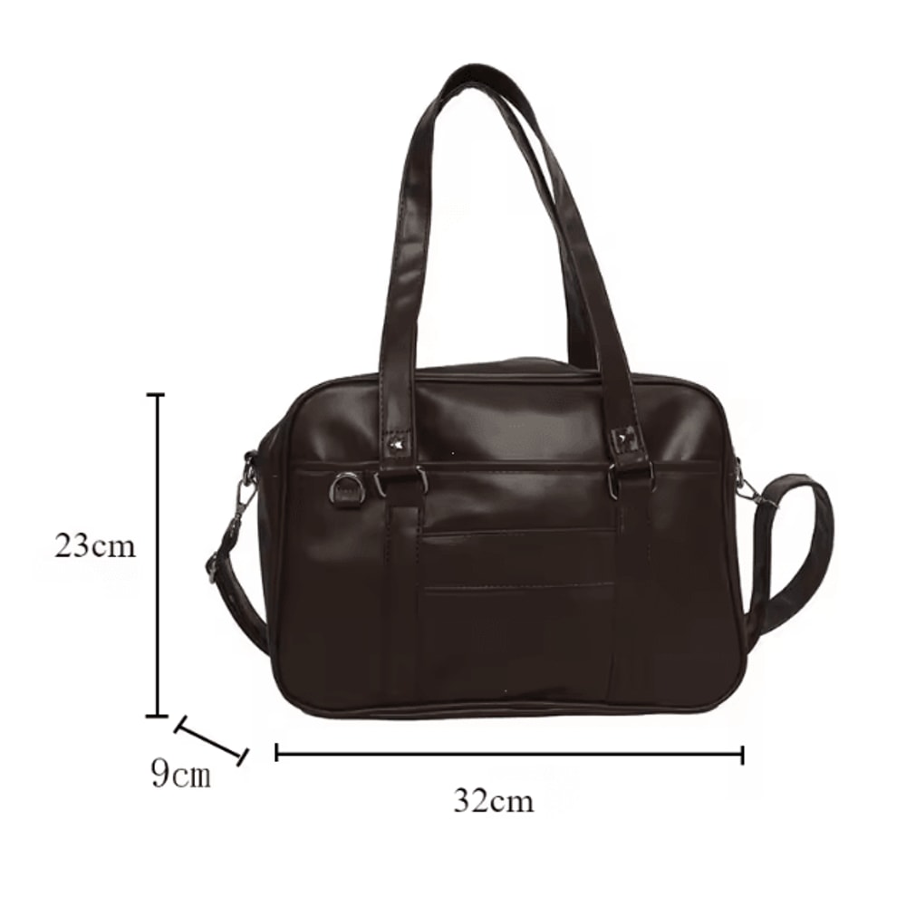 Japanese Style JK Shoulder Bag PU Leather Crossbody Everyday Casual Handbag 4