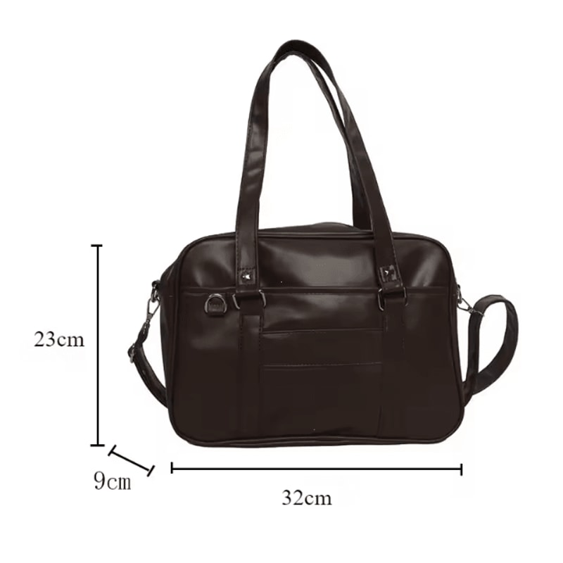 Japanese Style JK Shoulder Bag PU Leather Crossbody Everyday Casual Handbag 4