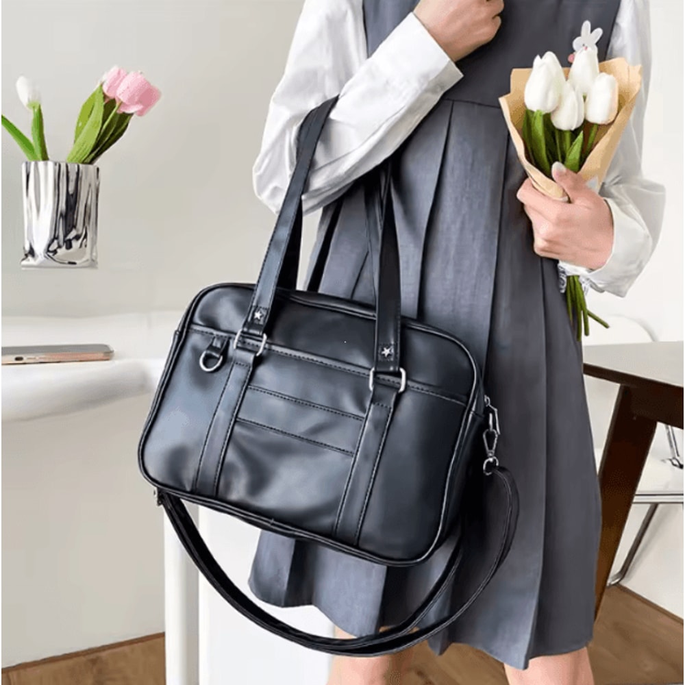 Japanese Style JK Shoulder Bag PU Leather Crossbody Everyday Casual Handbag 7
