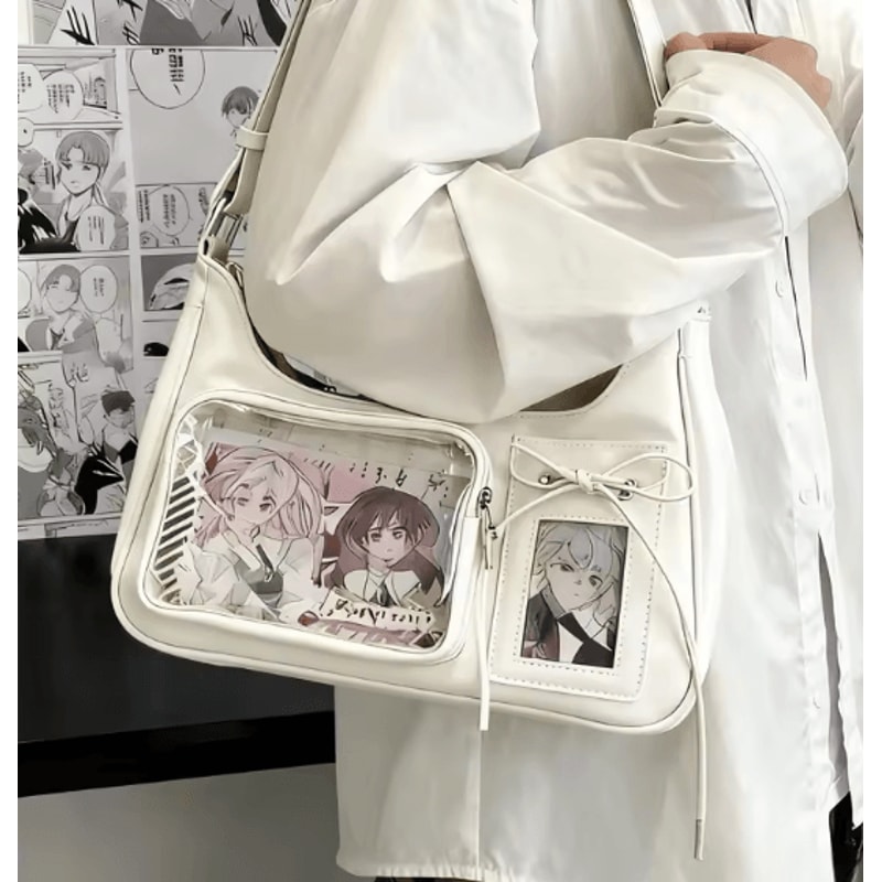Y2K Ita Bag Transparent Shoulder Crossbody Harajuku Style Japanese Handbag 1