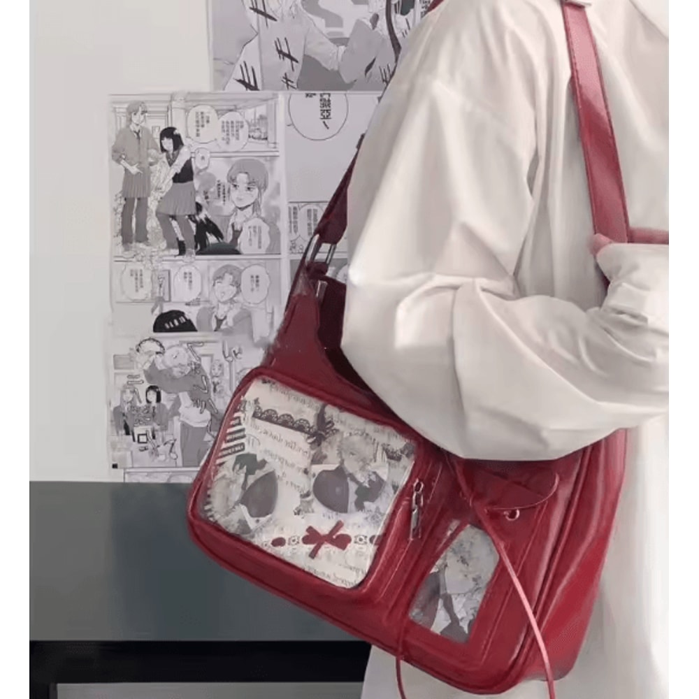 Y2K Ita Bag Transparent Shoulder Crossbody Harajuku Style Japanese Handbag 3