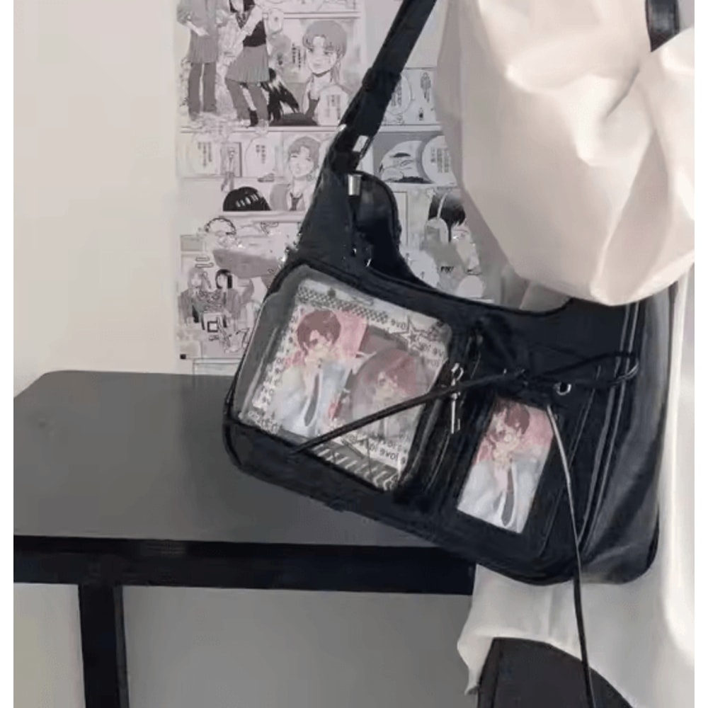 Y2K Ita Bag Transparent Shoulder Crossbody Harajuku Style Japanese Handbag 4