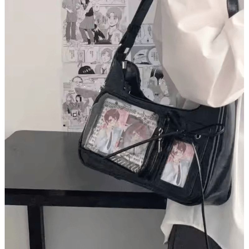 Y2K Ita Bag Transparent Shoulder Crossbody Harajuku Style Japanese Handbag 4