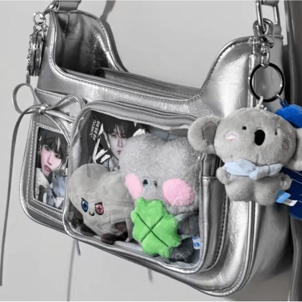 Y2K Ita Bag Transparent Shoulder Crossbody Harajuku Style Japanese Handbag 6
