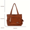 Corduroy Tote Bag With Multi Pockets Large Everyday Casual Shoulder Bag For Women 2