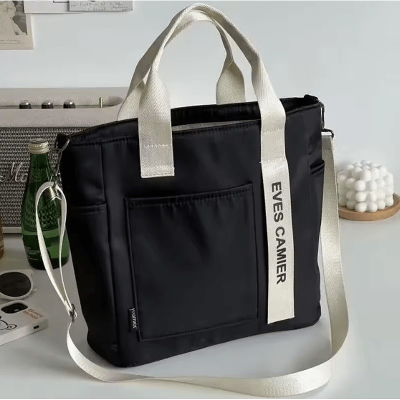 Casual Large Capacity Waterproof Tote Shoulder Bag Nylon Canvas Handbag 8