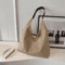 Autumn And Winter Vintage Suede Shoulder Bag Large Capacity Casual Commuter Handbag For Women 6
