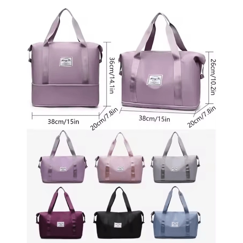 Large Capacity Travel Bag For Women Portable Duffel Sports Weekend Luggage Bag 4