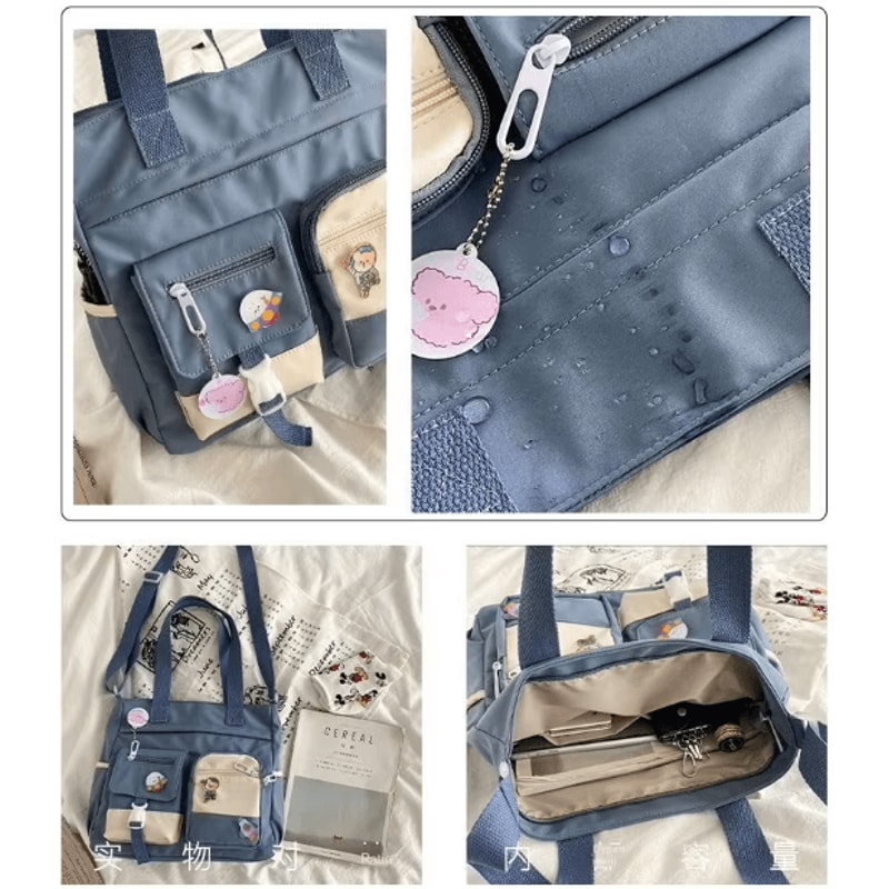 Waterproof Canvas Shoulder Bag Nylon Messenger Crossbody Tote For Women 134 X 106 X 39 Inches 4