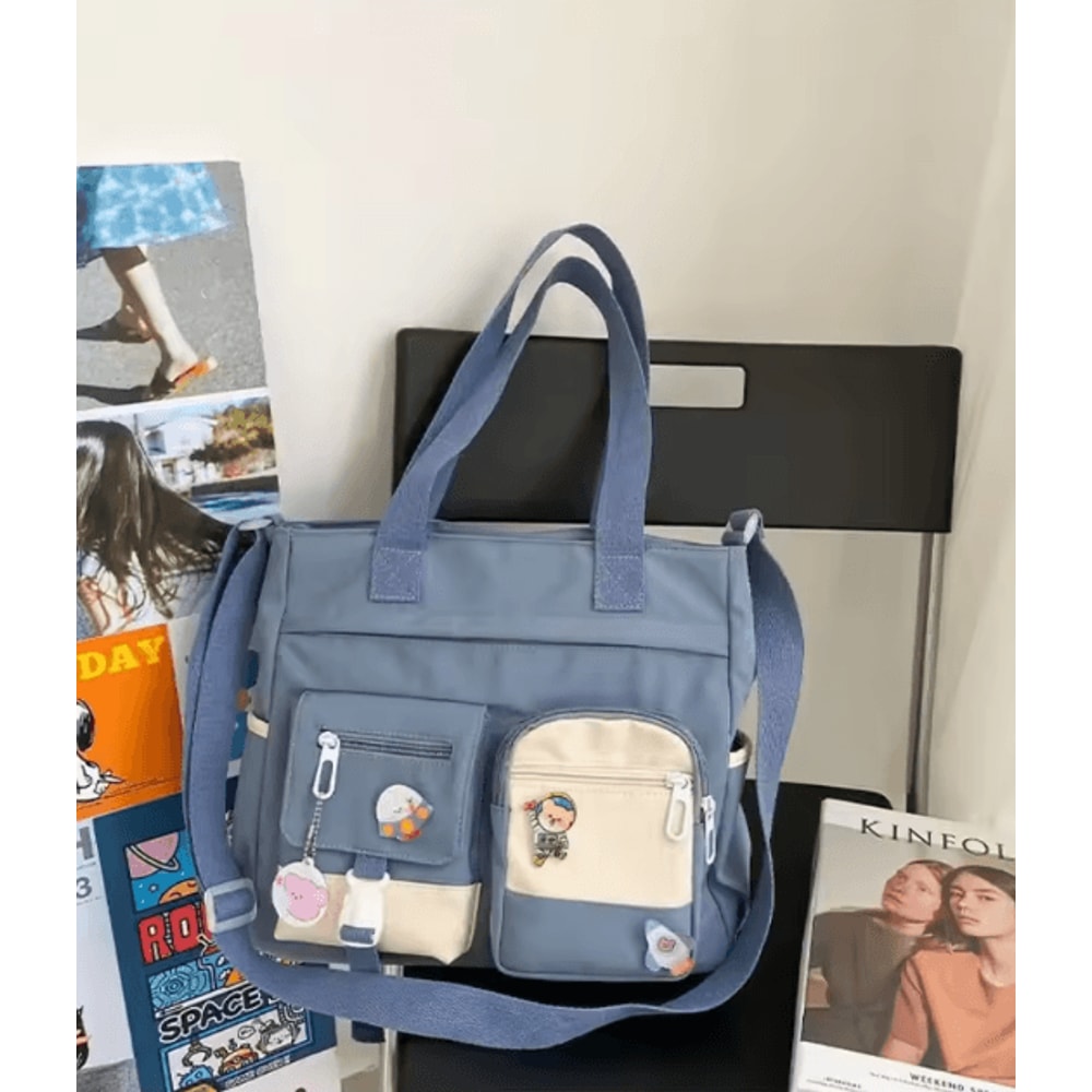 Waterproof Canvas Shoulder Bag Nylon Messenger Crossbody Tote For Women 134 X 106 X 39 Inches 7