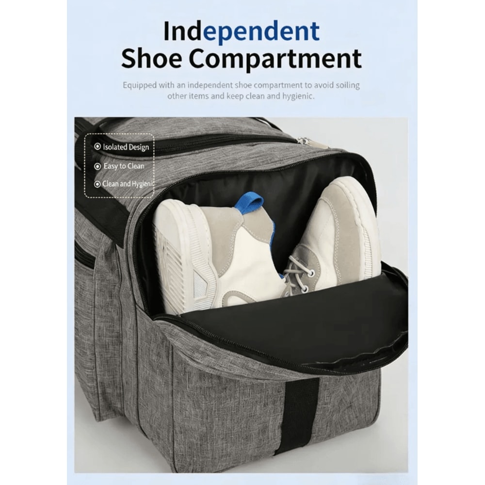 HOMEFISH Oxford Waterproof Travel Duffel Bag Large Capacity Weekend Luggage Bag 2