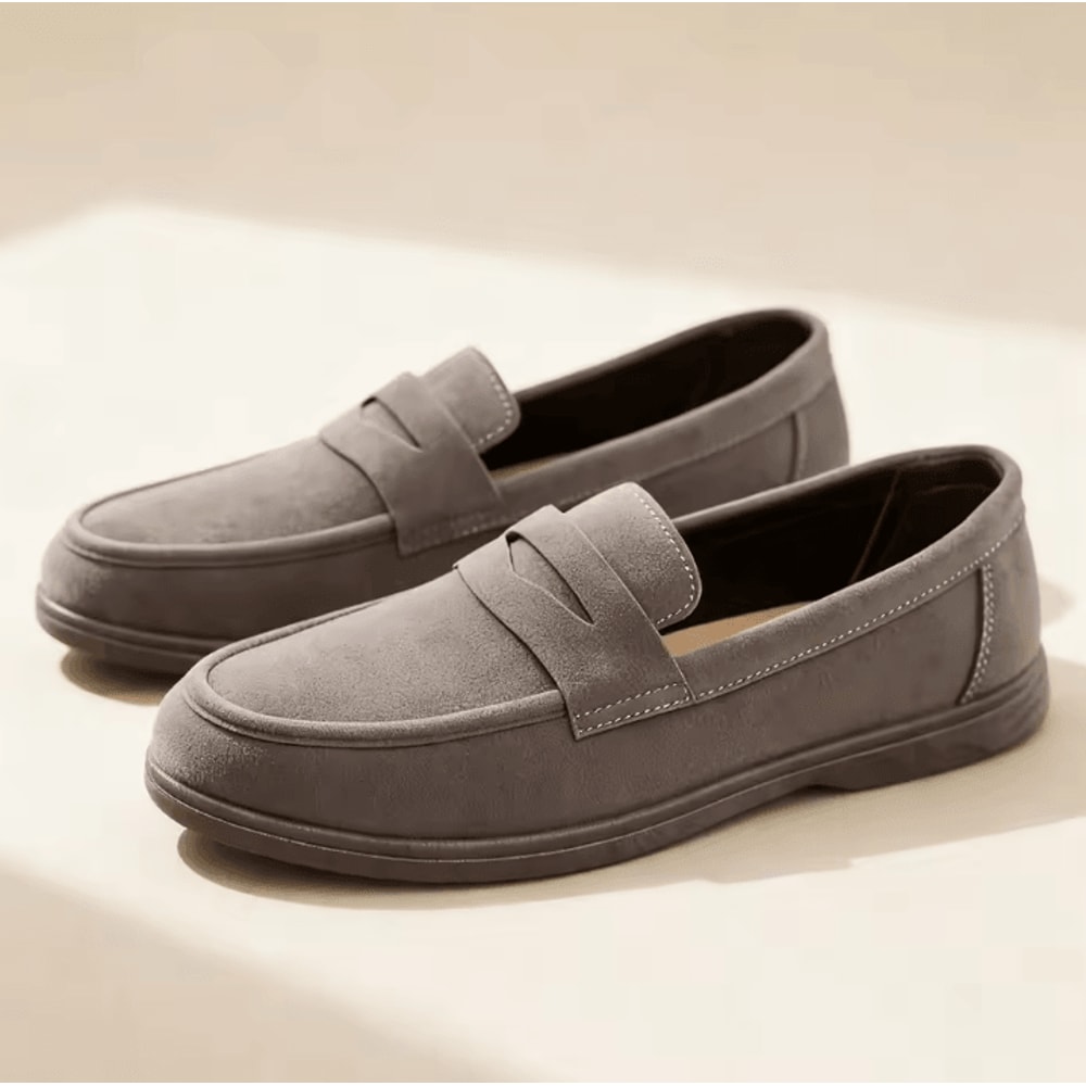 Business Commute Mens Casual Loafers Genuine Leather Lightweight Driving Walking Shoes 1