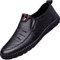 Mens PU Leather Loafers Non Slip Casual Slip On Lightweight Walking Flats 4
