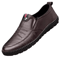 Mens PU Leather Loafers Non Slip Casual Slip On Lightweight Walking Flats 5