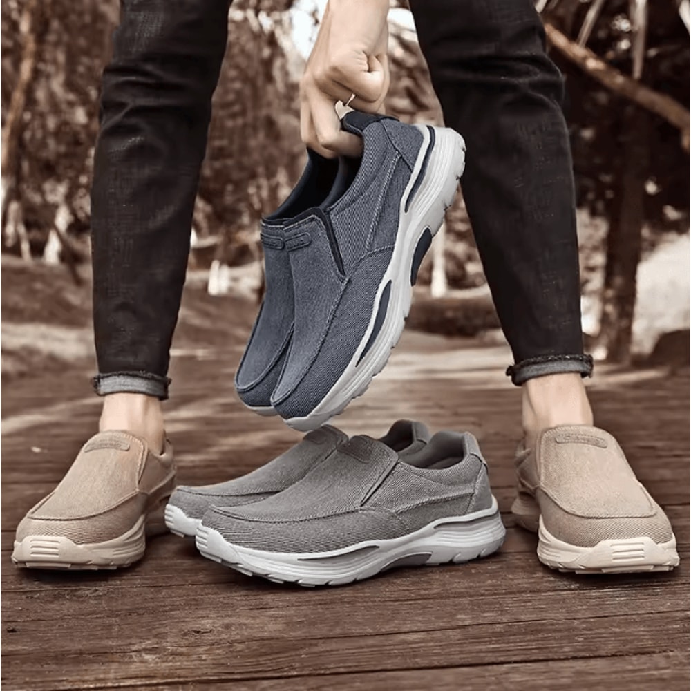Mens Canvas Casual Shoes Breathable Walking Sneakers Lightweight Sports Loafers 1