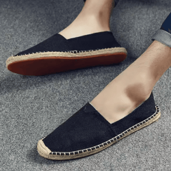 canvas casual breathable slip on sneakers lightweight loafers shoes for men and women