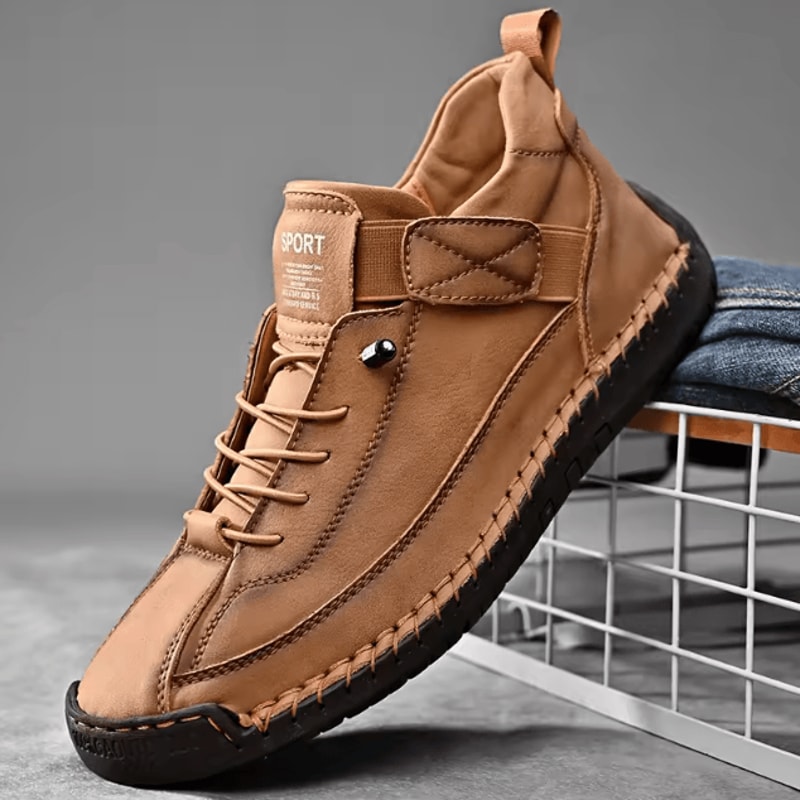 Mens Genuine Leather Handmade Casual Slip On Loafers Breathable Flats Plus Size 7