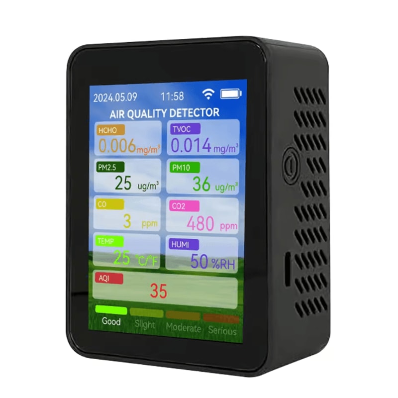 Tuya WiFi Air Quality Monitor Indoor PM25 CO2 HCHO TVOC CO Tester Portable 6