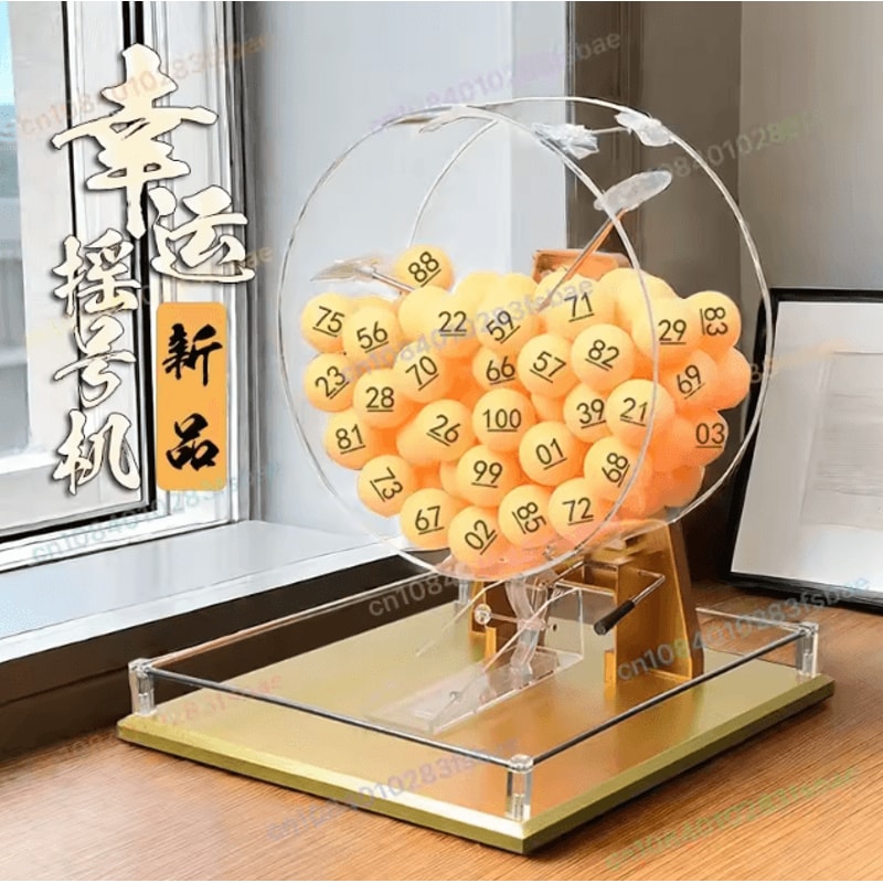 Manual Lucky Lottery Machine Lottery Table Tennis Number Selection Activity 0