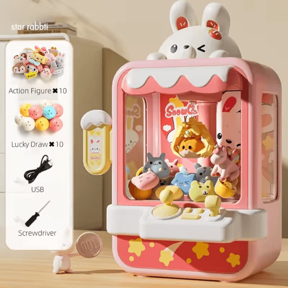 Electronic Dinosaur Claw Machine Game Mini Adjustable Catch Doll Arcade Toy For Kids 7