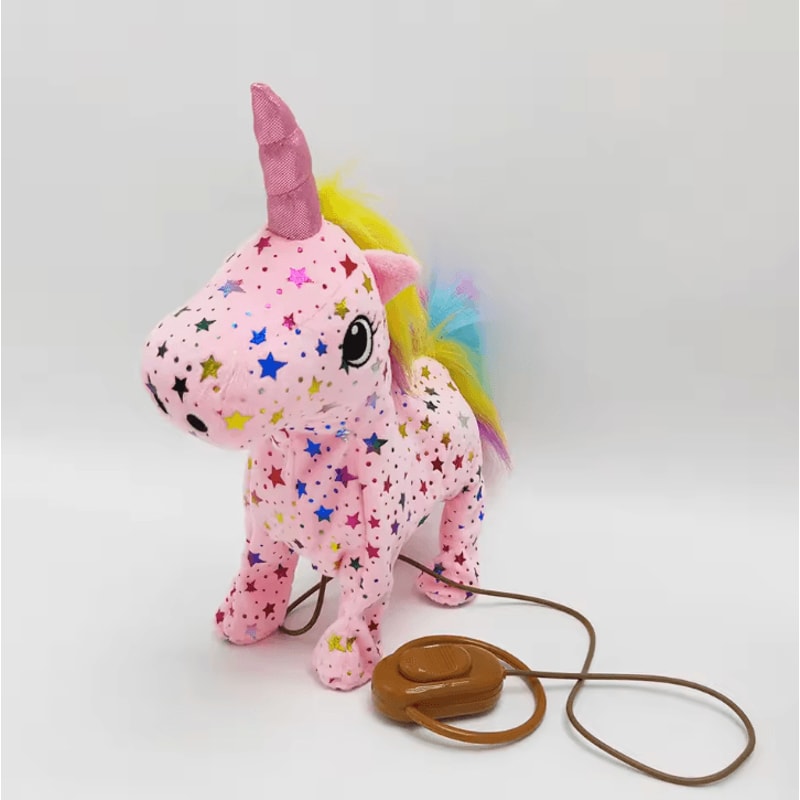 Cute Plush Electric Walking Talking Unicorn Alpaca Musical Toy For Kids 35cm 9