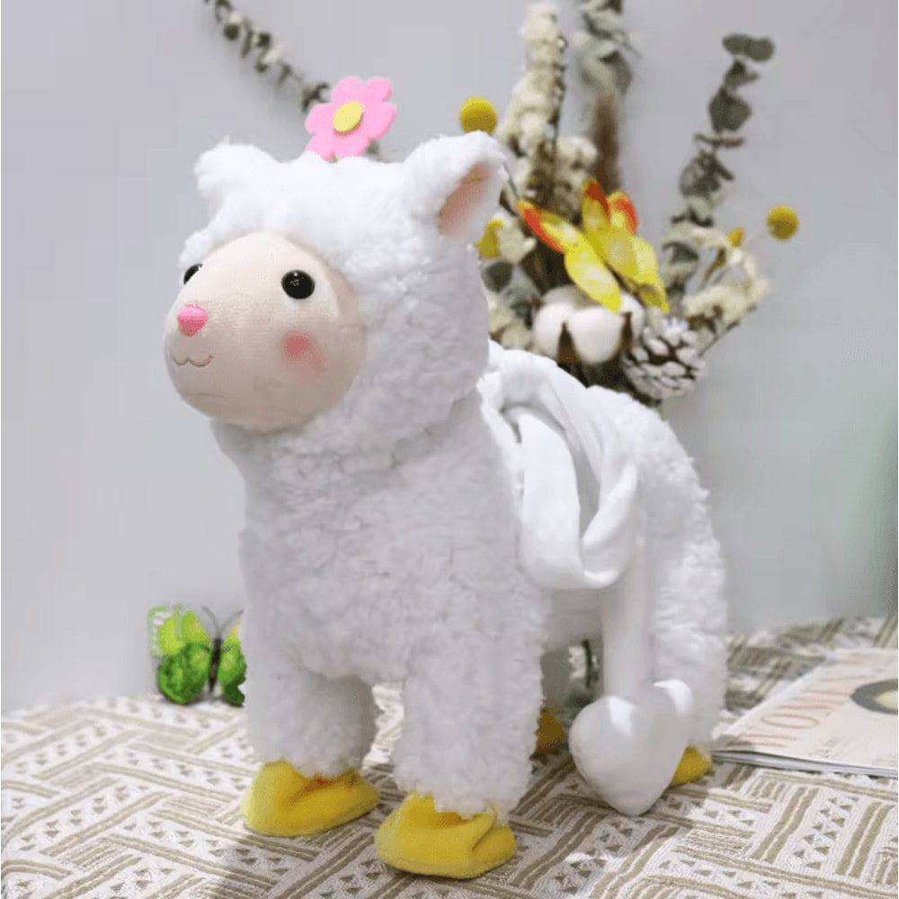 Cute Plush Electric Walking Talking Unicorn Alpaca Musical Toy For Kids 35cm 12