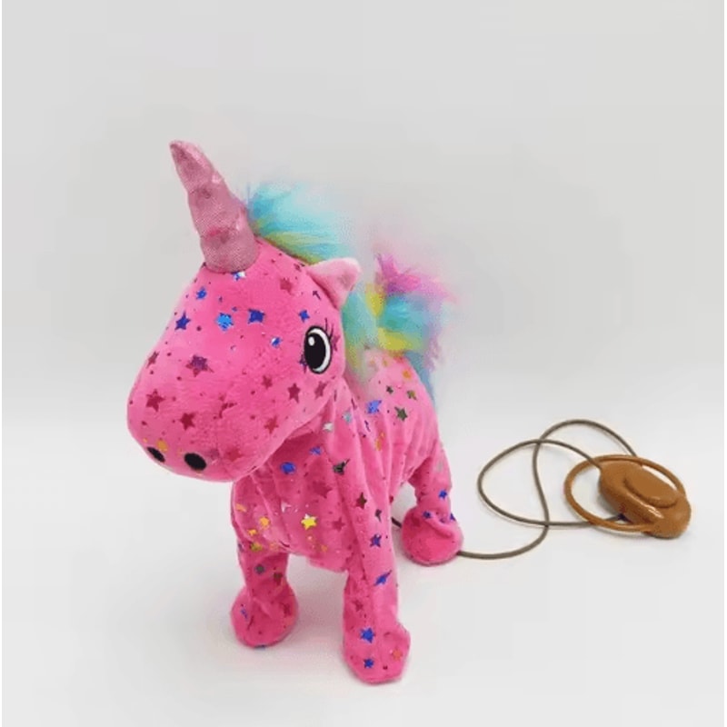 Cute Plush Electric Walking Talking Unicorn Alpaca Musical Toy For Kids 35cm 11