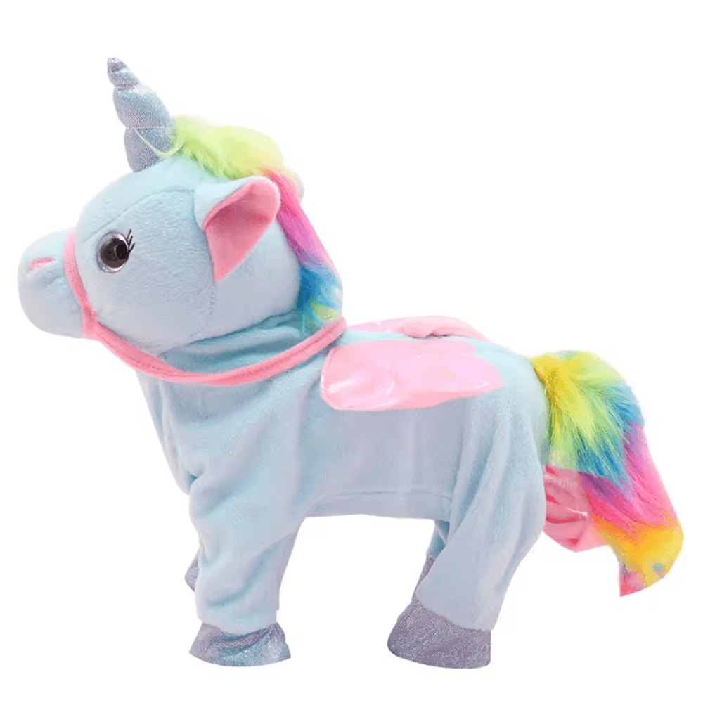 Cute Plush Electric Walking Talking Unicorn Alpaca Musical Toy For Kids 35cm 3
