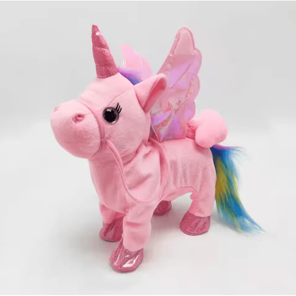 Cute Plush Electric Walking Talking Unicorn Alpaca Musical Toy For Kids 35cm 4