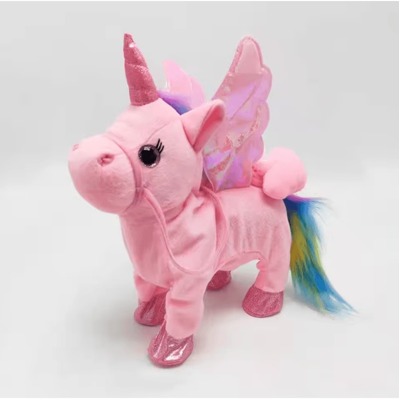Cute Plush Electric Walking Talking Unicorn Alpaca Musical Toy For Kids 35cm 4