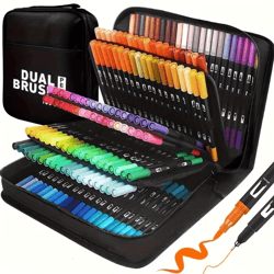 vibrant double-ended watercolor markers art set for drawing and crafts christmas gift