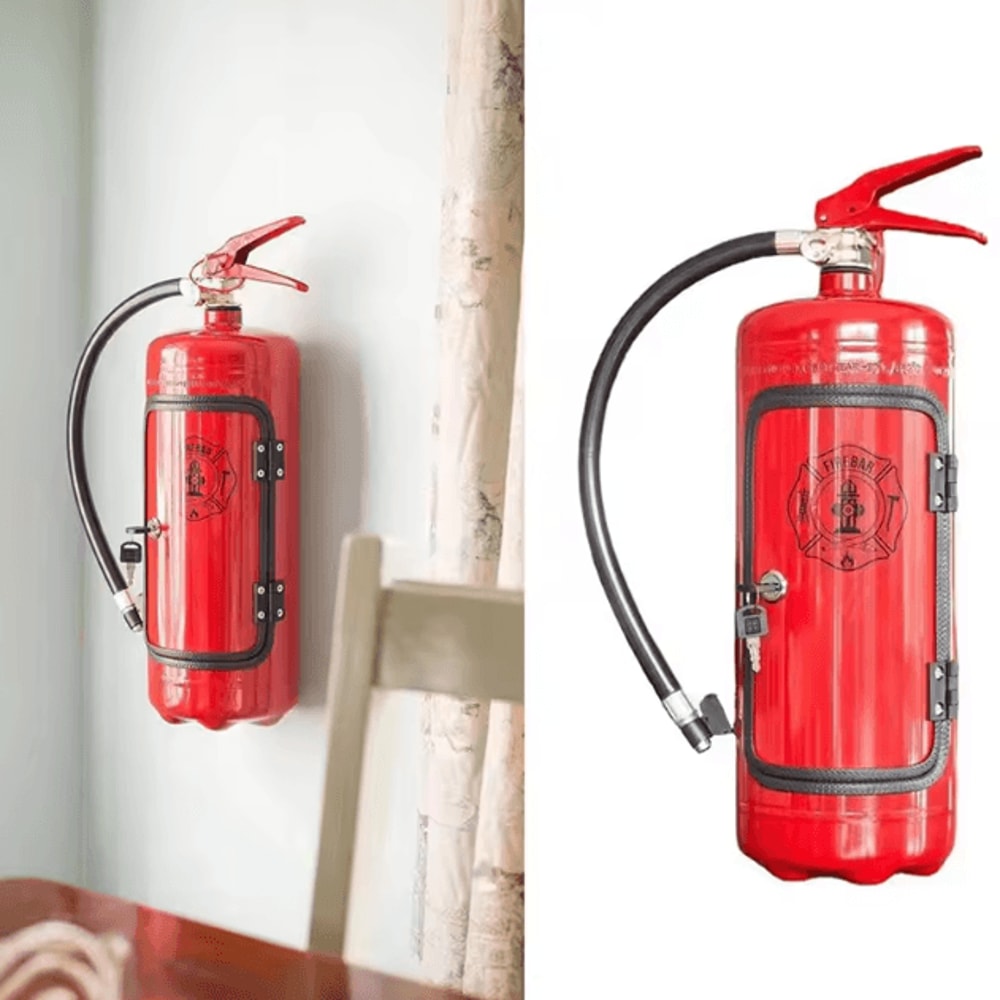 Fire Extinguisher Wine Box Novelty Bar Decor Wine Bottle Storage Box Fireman Gift 2