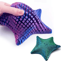 flexible fidget toy 3d articulated starfish stress relief sensory desk toy