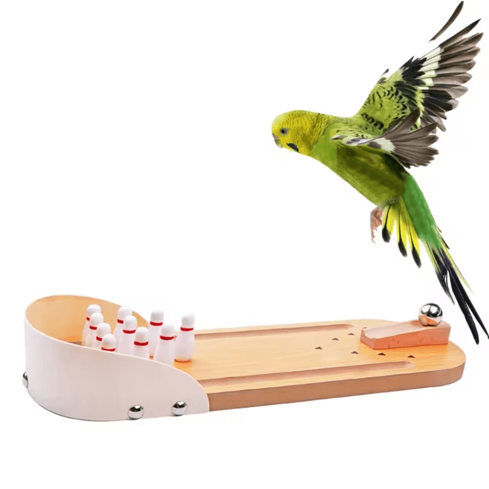 Mini Bowling Game Wooden Tabletop Arcade Finger Stress Relief Toy For Kids And Adults 2