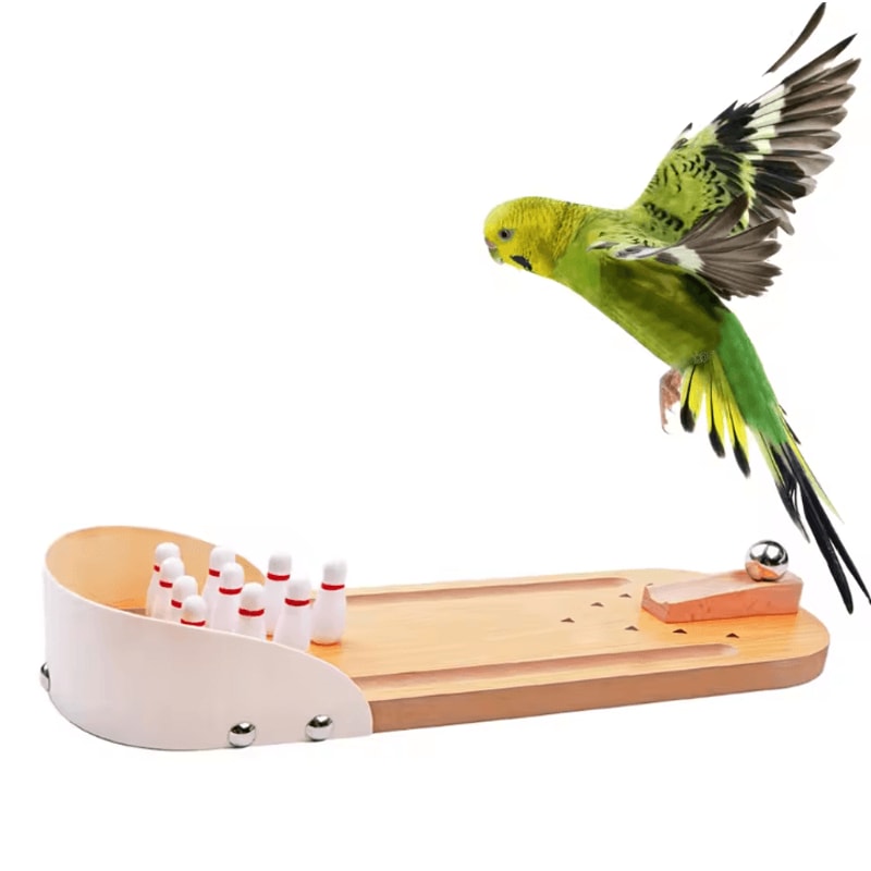 Mini Bowling Game Wooden Tabletop Arcade Finger Stress Relief Toy For Kids And Adults 2