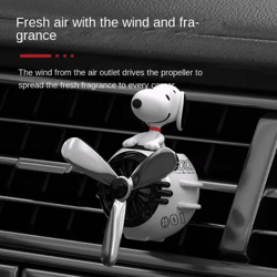 cute snoopy car air freshener perfume clip car air outlet decoration