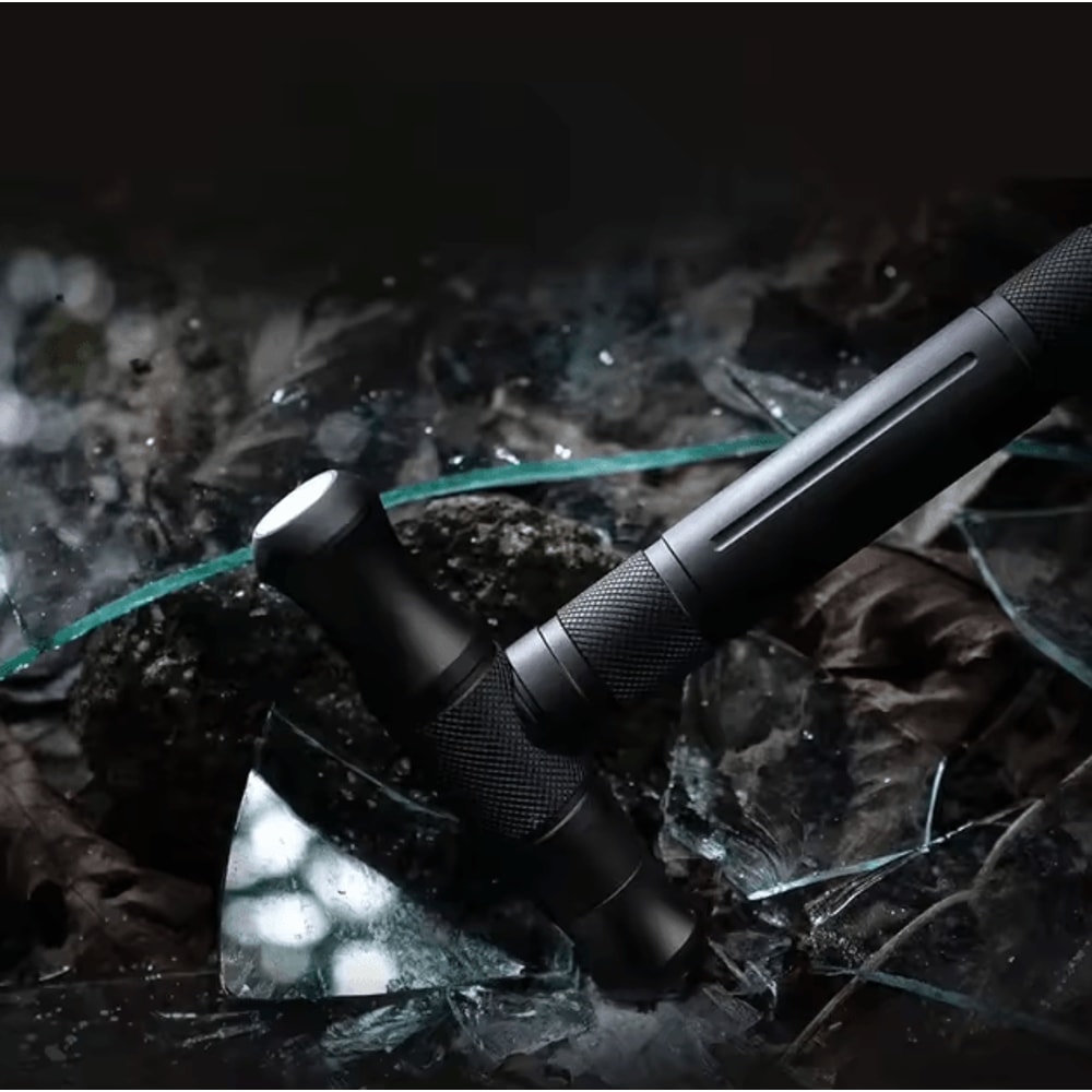 Tungsten Steel Multifunction Self Defense Walking Stick Detachable Portable Foldable Hiking Pole 2