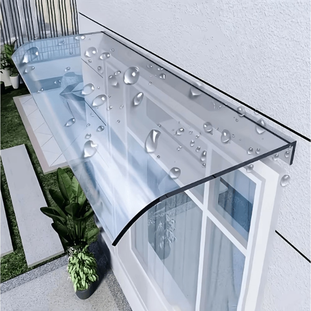 Plastic Door Canopy Outdoor Rain Cover Garden Awnings Shelter For Home Entry 0