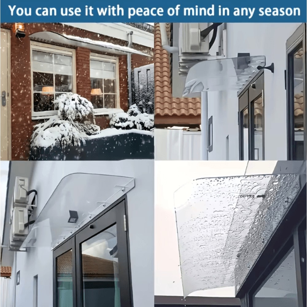 Plastic Door Canopy Outdoor Rain Cover Garden Awnings Shelter For Home Entry 3