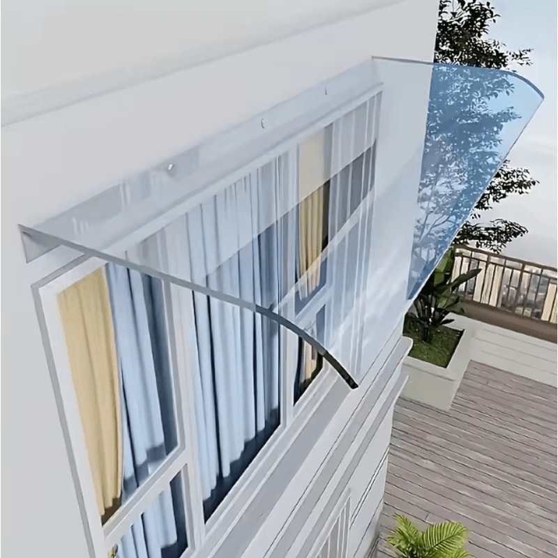 Plastic Door Canopy Outdoor Rain Cover Garden Awnings Shelter For Home Entry 5