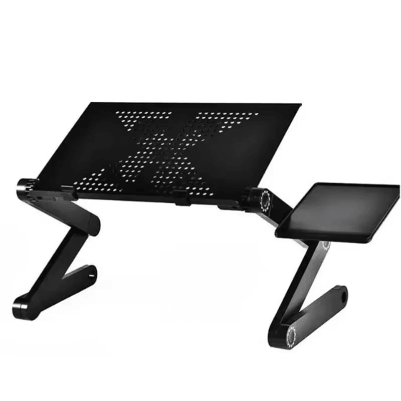 Adjustable Laptop Table Stand Portable Lap Desk With Mouse Pad And Cooling Holder 6