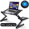 Adjustable Laptop Table Stand Portable Lap Desk With Mouse Pad And Cooling Holder 7