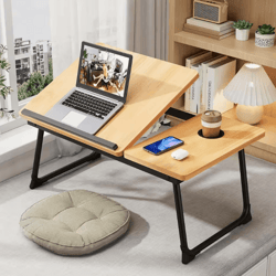 adjustable tray table portable laptop desk bed table for dining and study