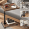 Adjustable Rolling Overbed Table Mobile Bedside Laptop Desk With 360 Rotatable Tray 0
