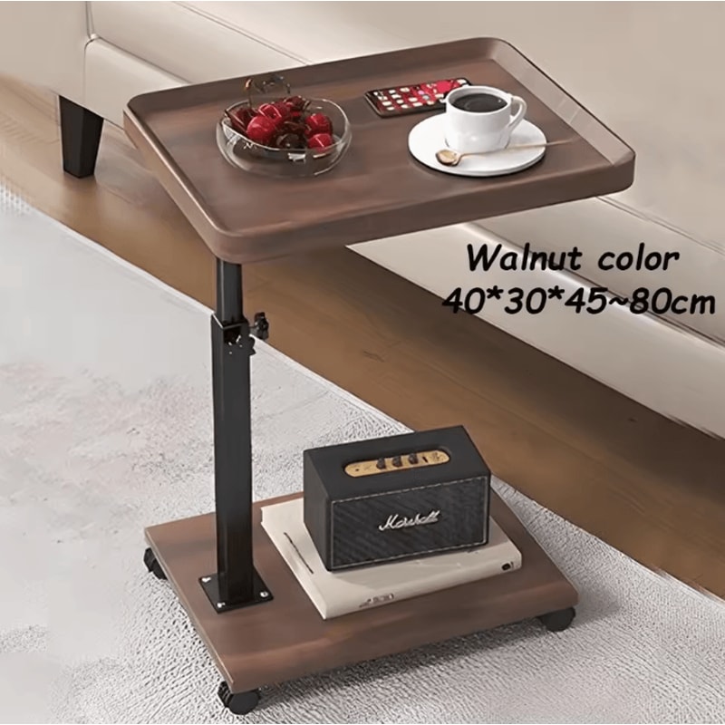 Adjustable Rolling Overbed Table Mobile Bedside Laptop Desk With 360 Rotatable Tray 8